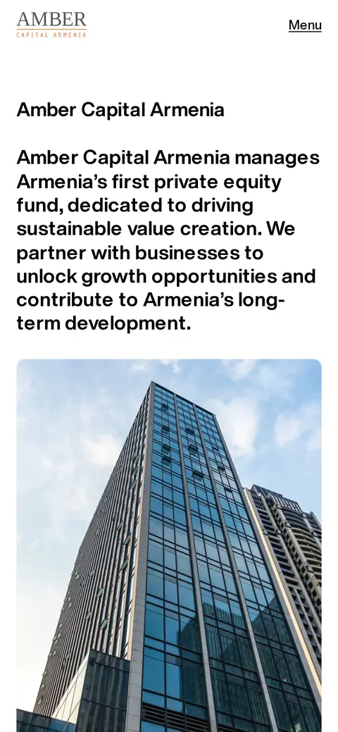 ambercapital.am հեռախոսի էկրանին