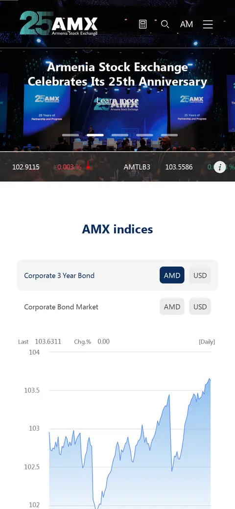 amx.am հեռախոսի էկրանին