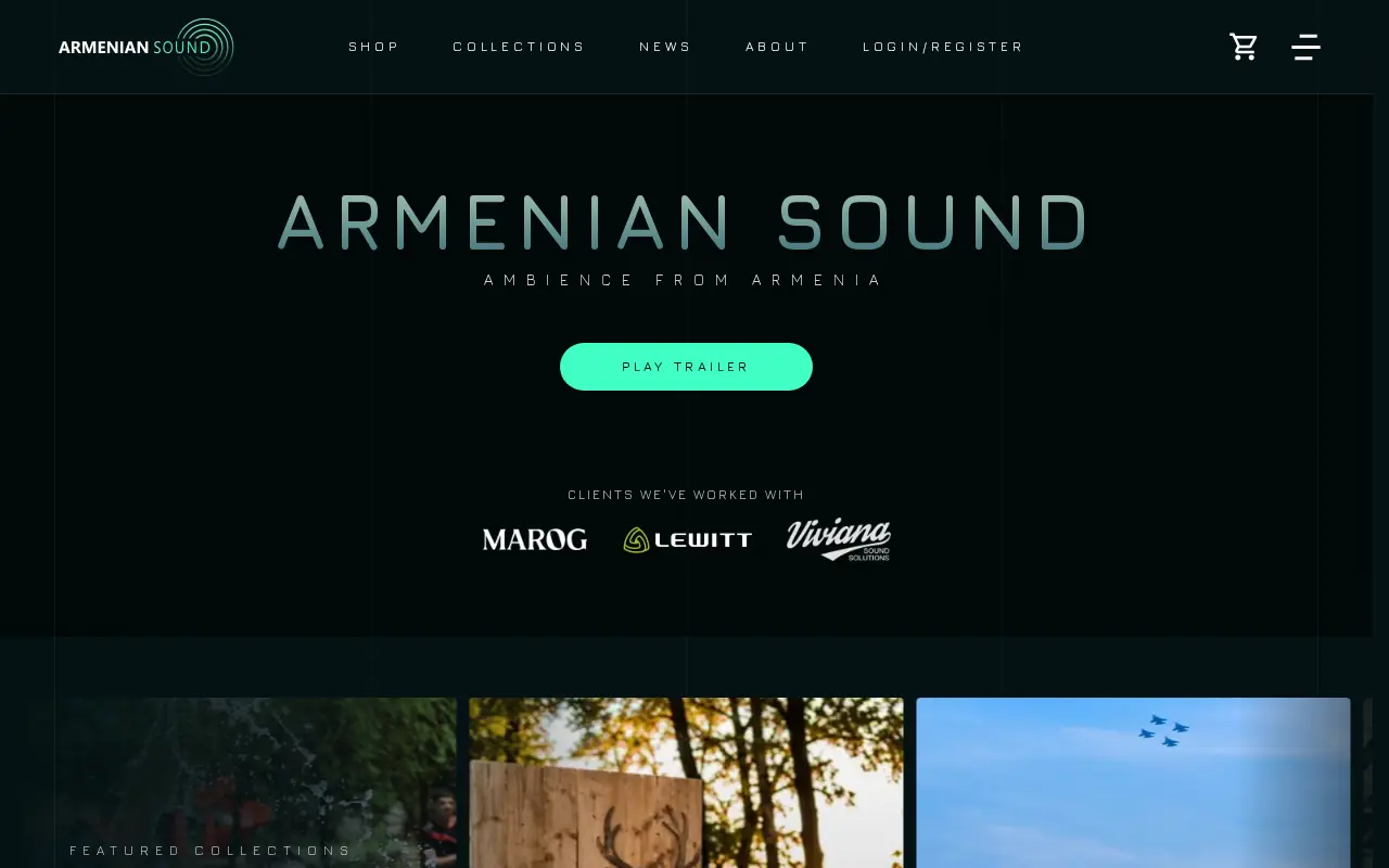 screenshot of armeniansound.am