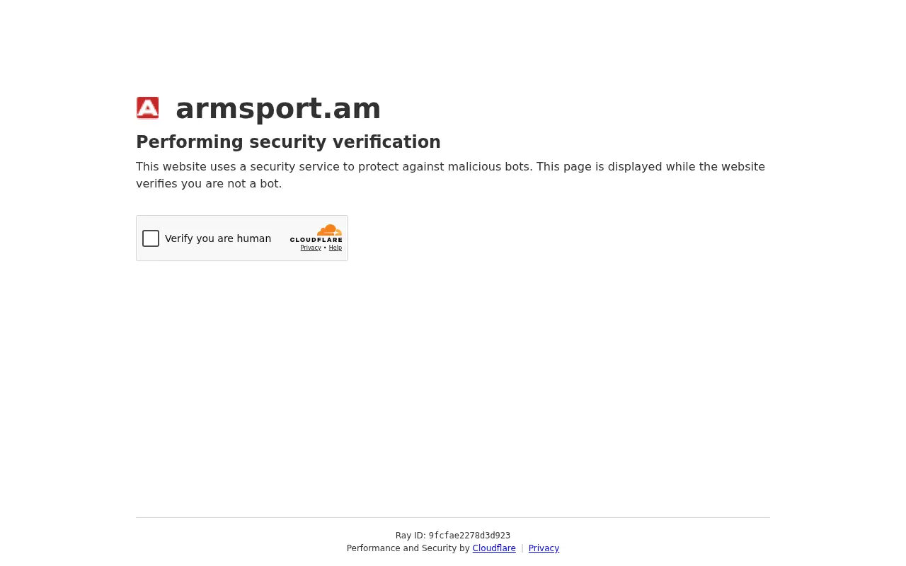 screenshot of armsport.am