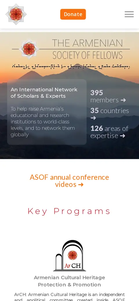 asof.am հեռախոսի էկրանին