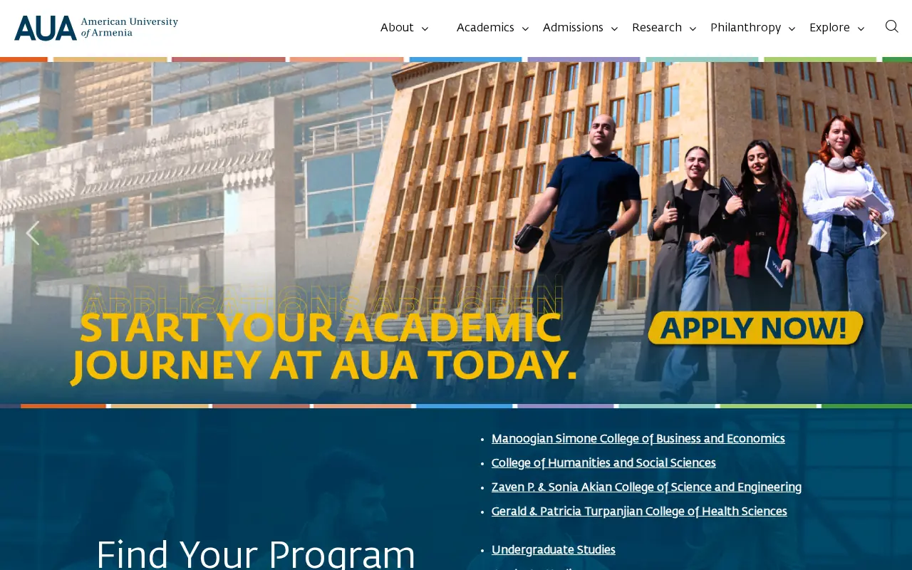 screenshot of aua.am