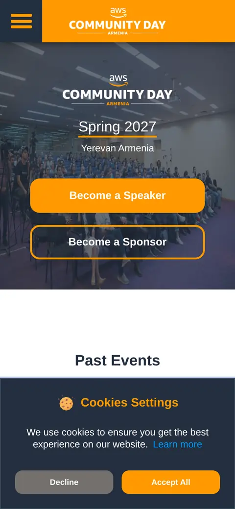 aws-community-day.am հեռախոսի էկրանին