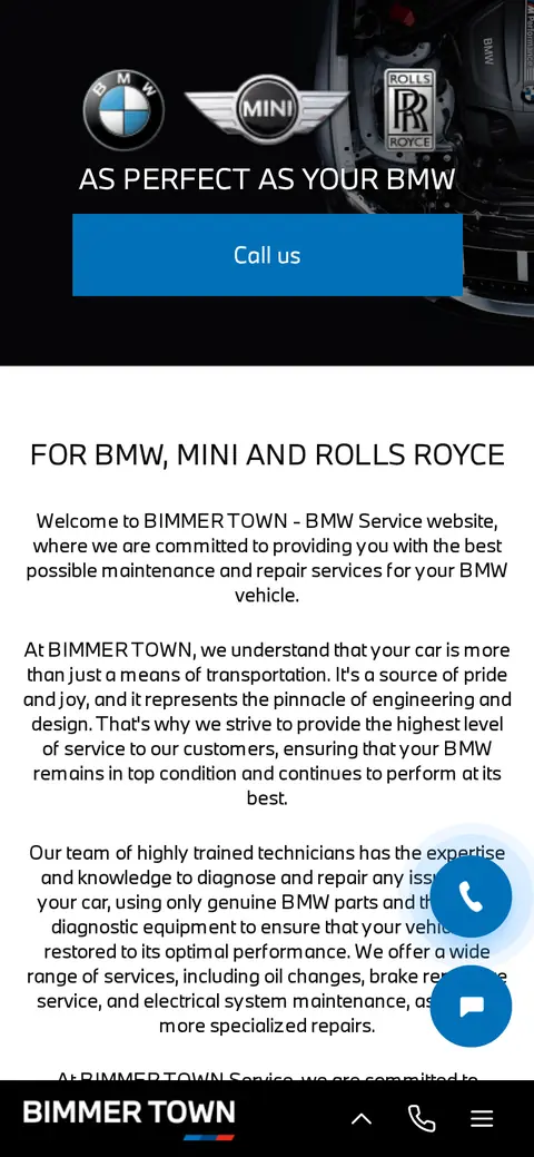bimmertown.am հեռախոսի էկրանին