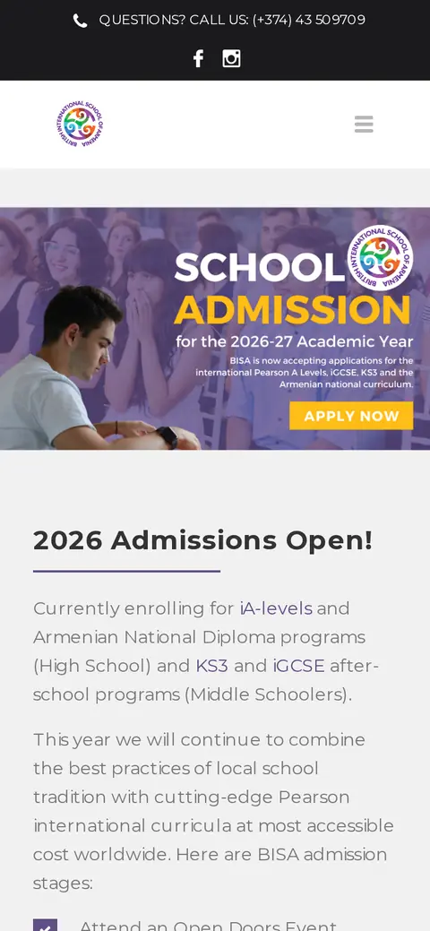 bis.am հեռախոսի էկրանին