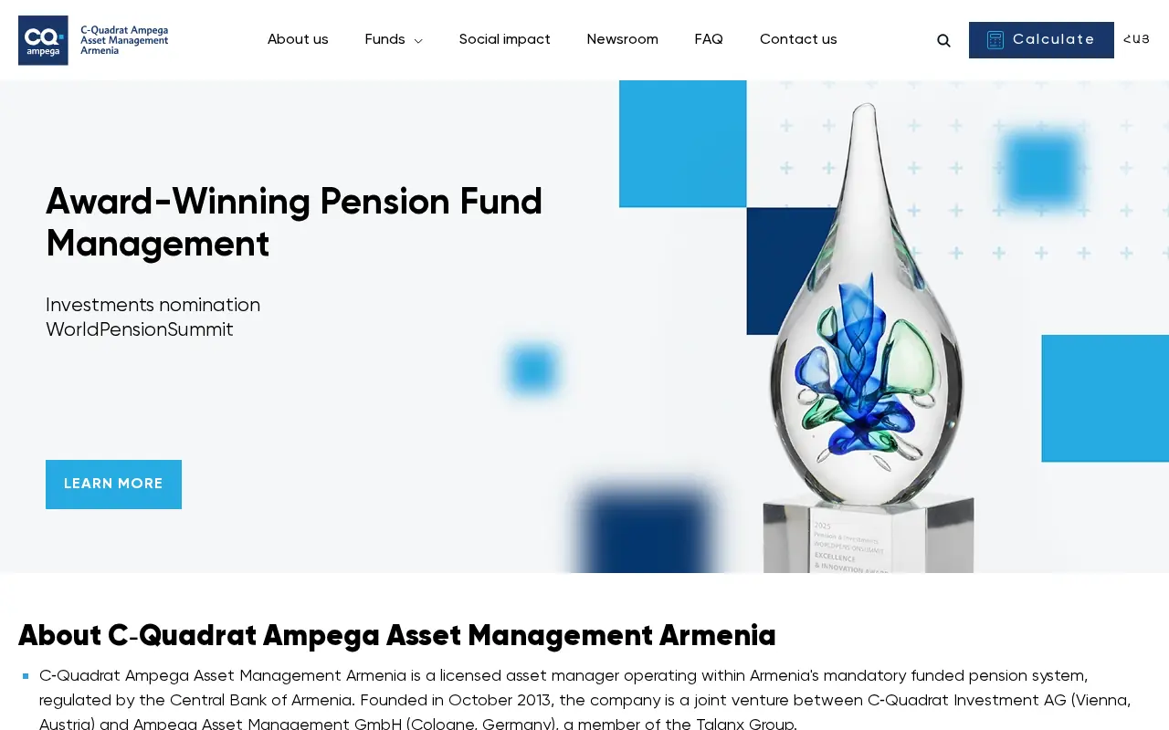 screenshot of c-quadrat-ampega.am