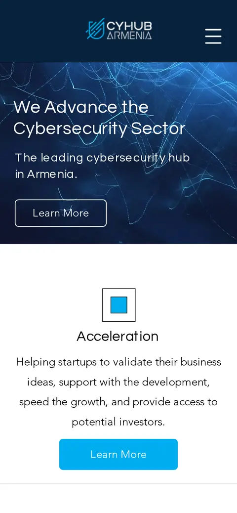 cyhub.am հեռախոսի էկրանին