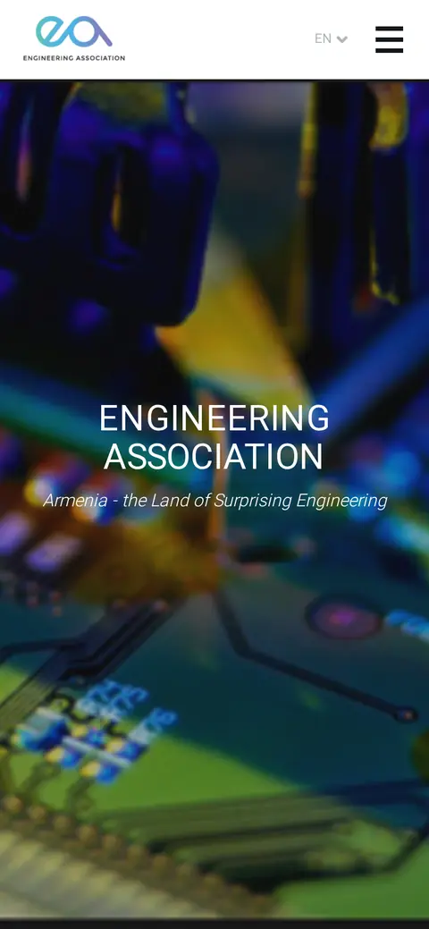 engineeringassociation.am հեռախոսի էկրանին