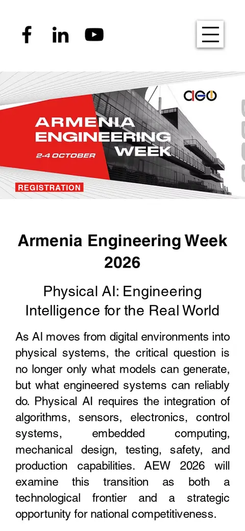 engineeringweek.am հեռախոսի էկրանին