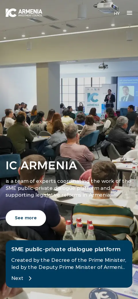 icarmenia.am հեռախոսի էկրանին