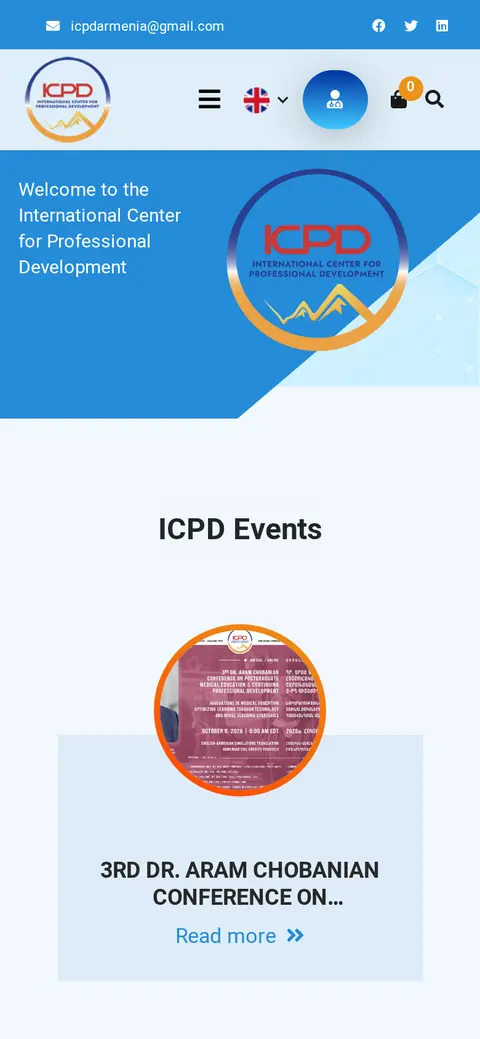 icpd.am հեռախոսի էկրանին