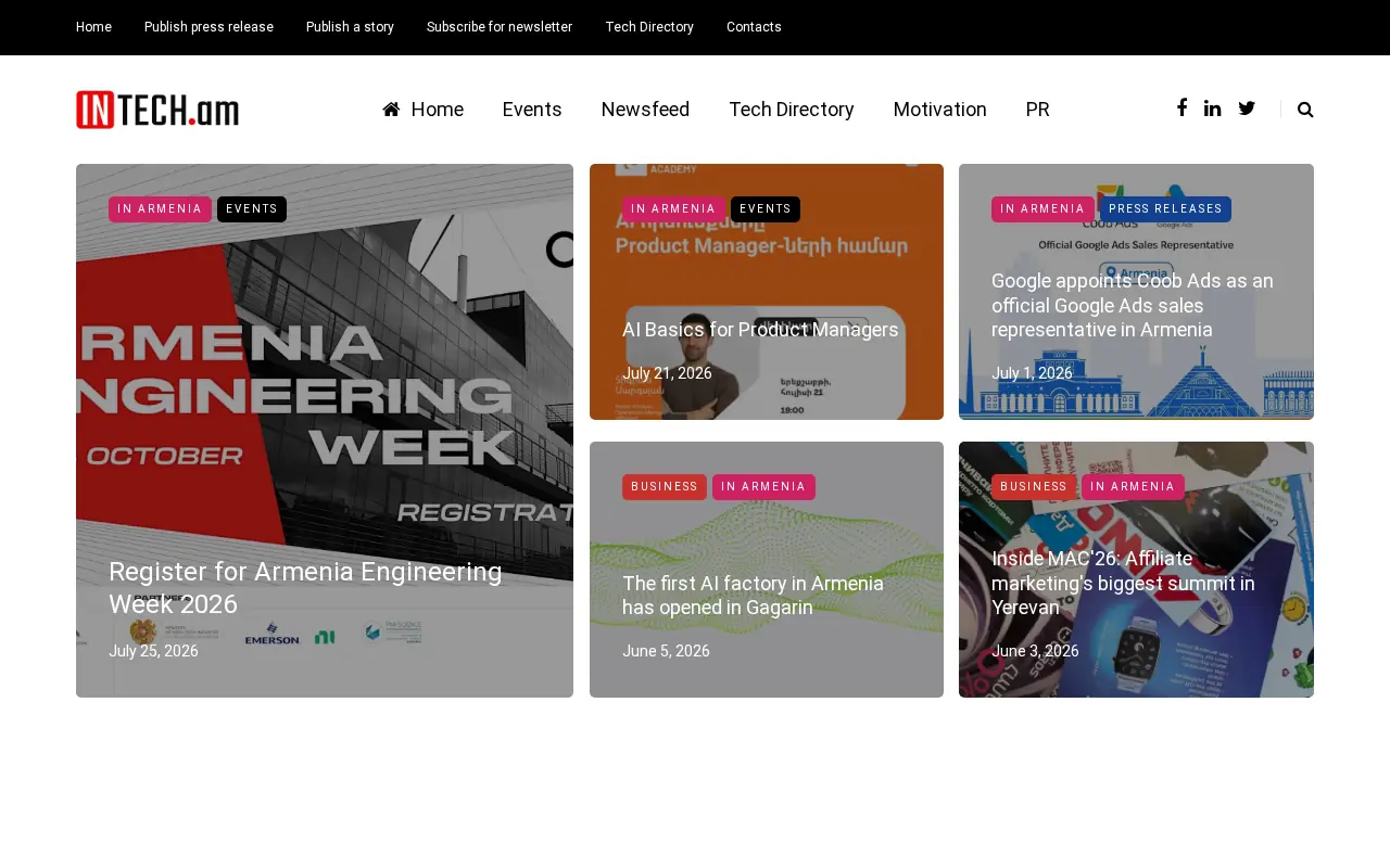screenshot of intech.am