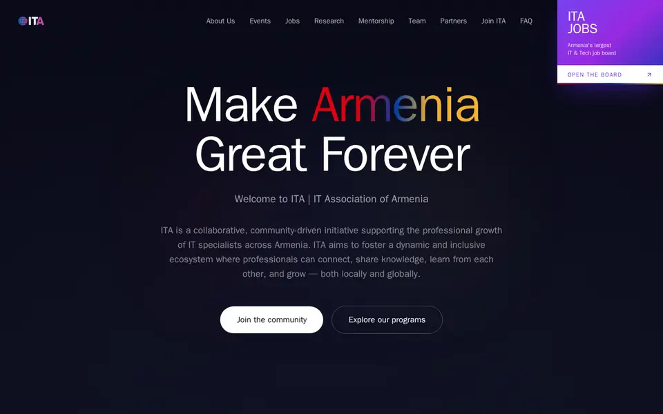 ita.am համակարգչի էկրանին