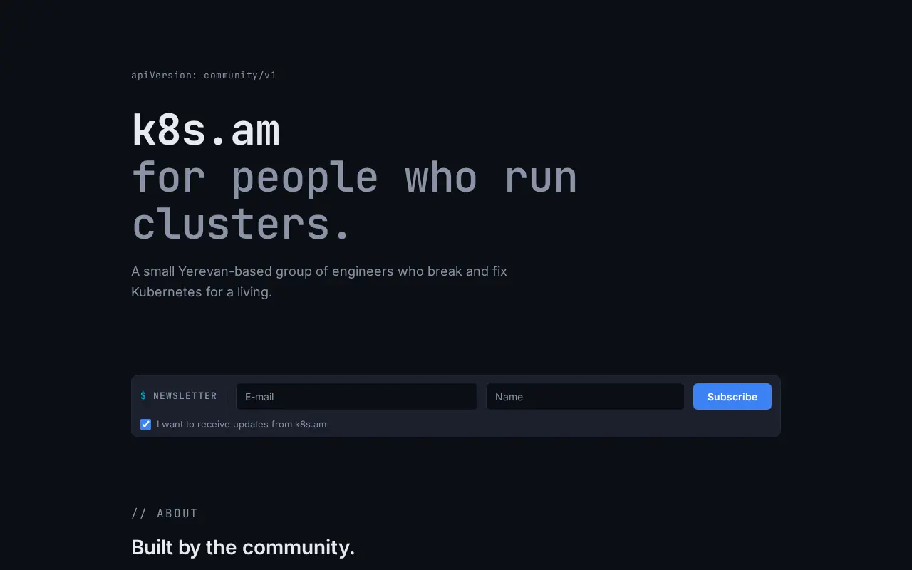 screenshot of k8s.am