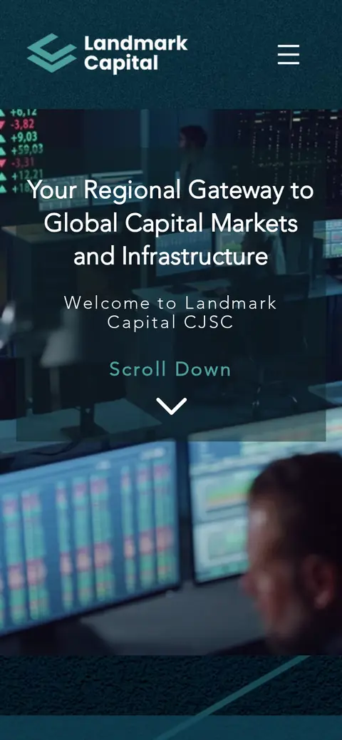 landmarkcapital.am հեռախոսի էկրանին