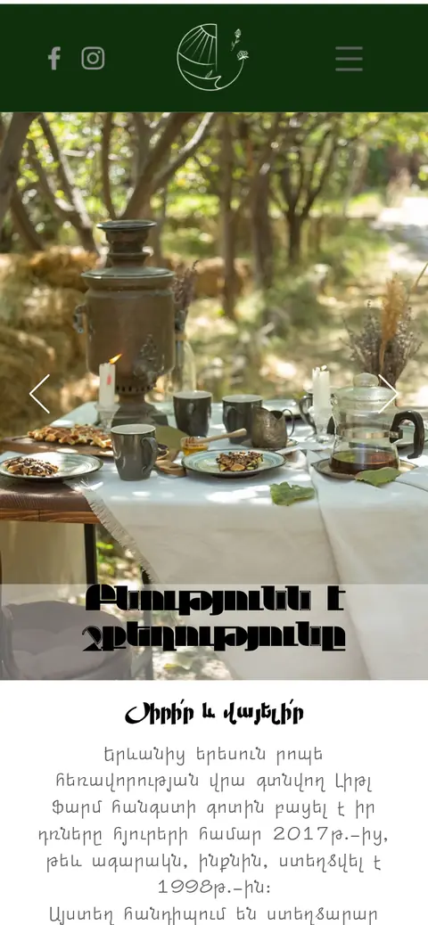 littlefarm.am հեռախոսի էկրանին