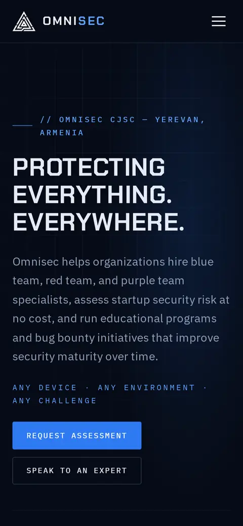 omnisec.am հեռախոսի էկրանին