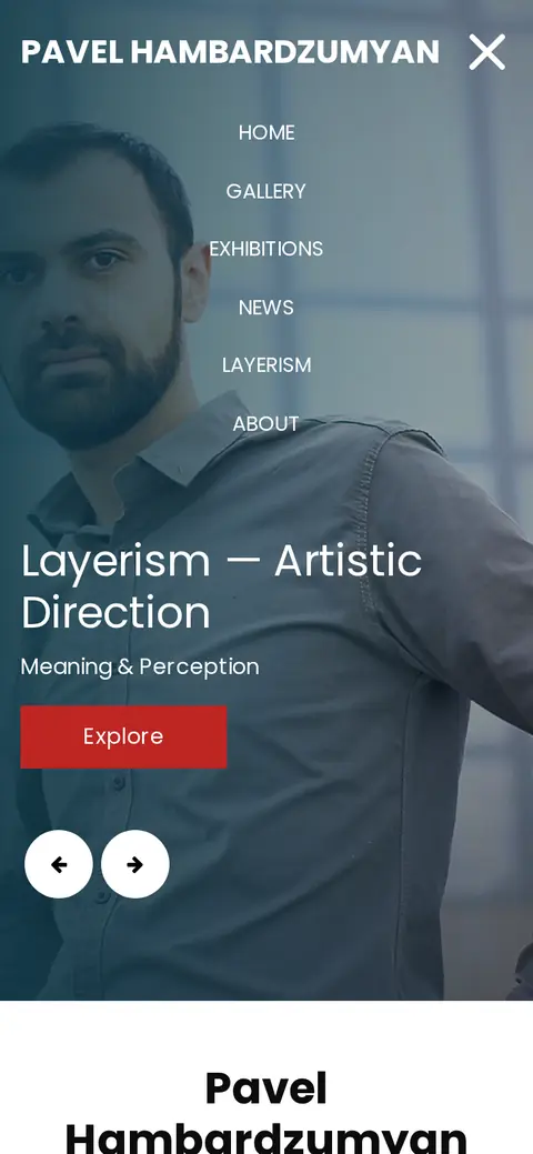 pavel.am հեռախոսի էկրանին