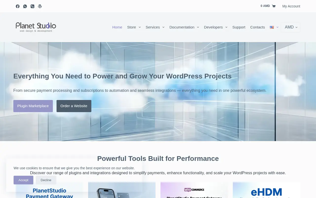 screenshot of planetstudio.am