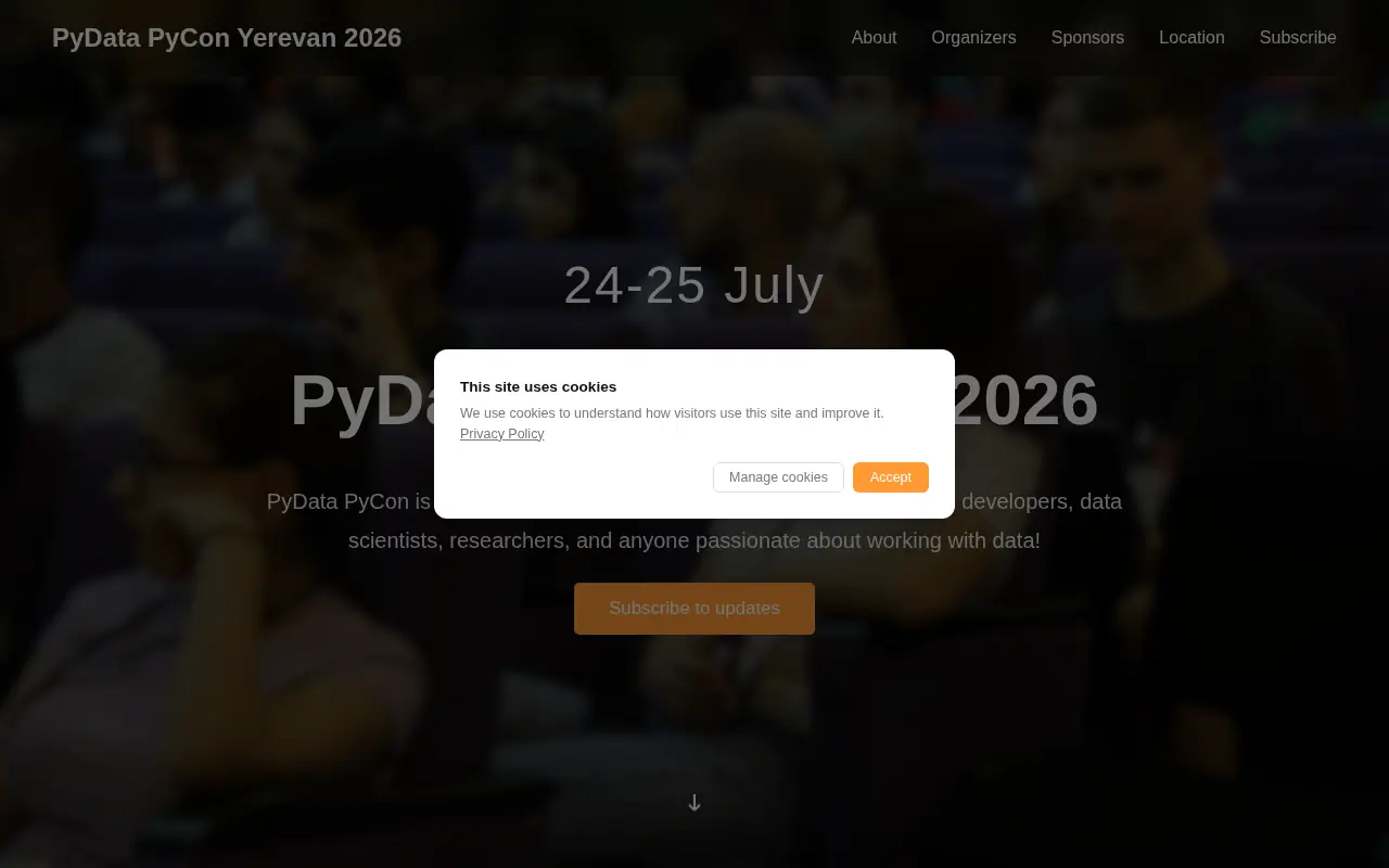 screenshot of pycon.am