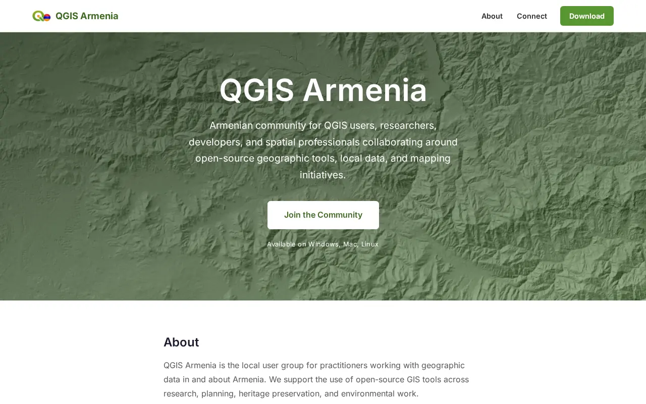screenshot of qgis.am