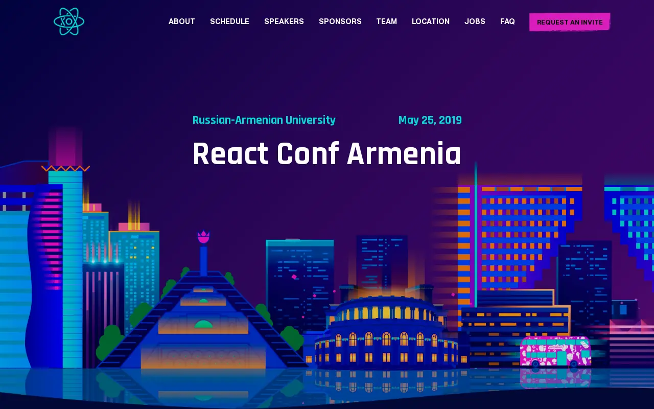 screenshot of reactconf.am