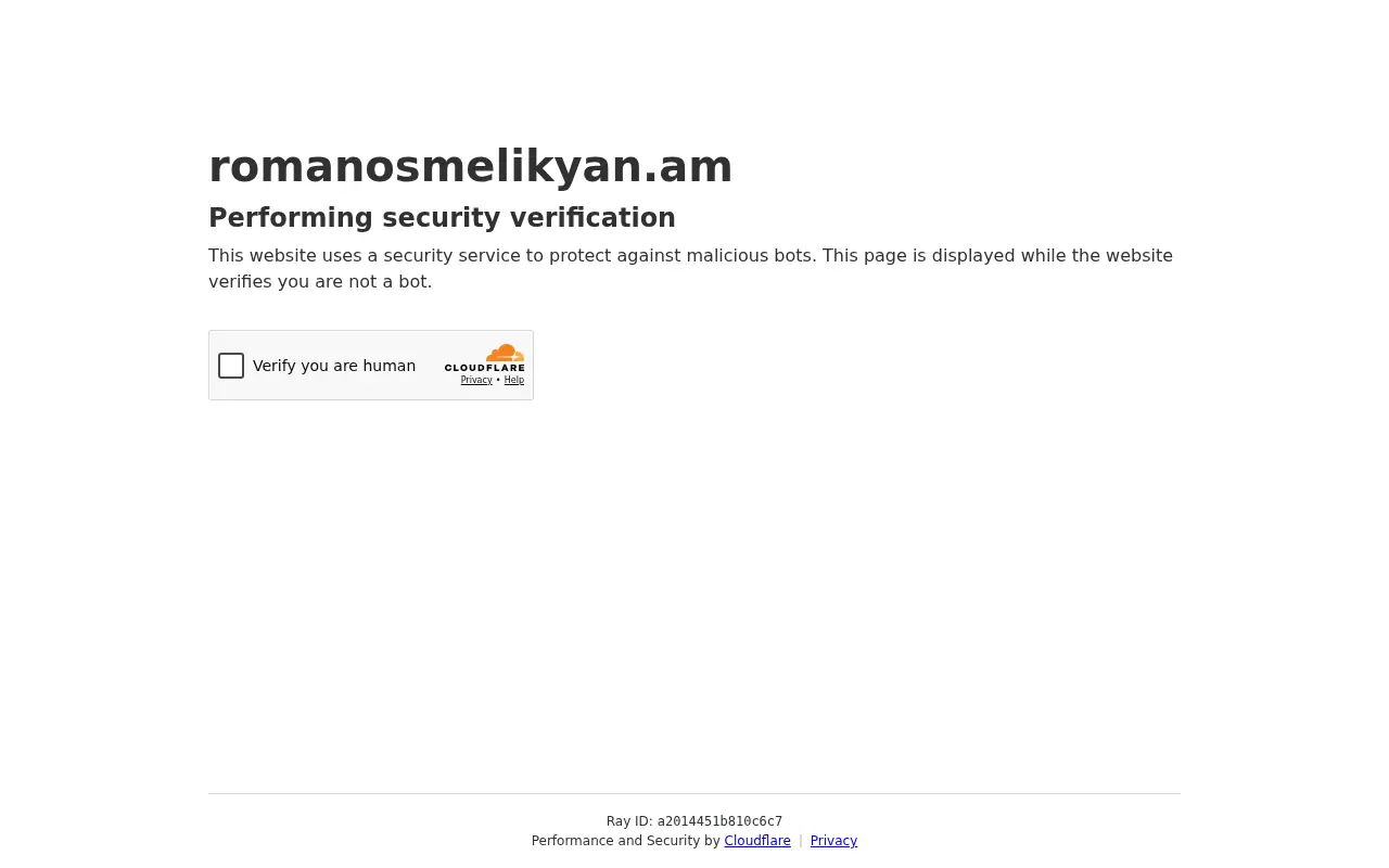 screenshot of romanosmelikyan.am