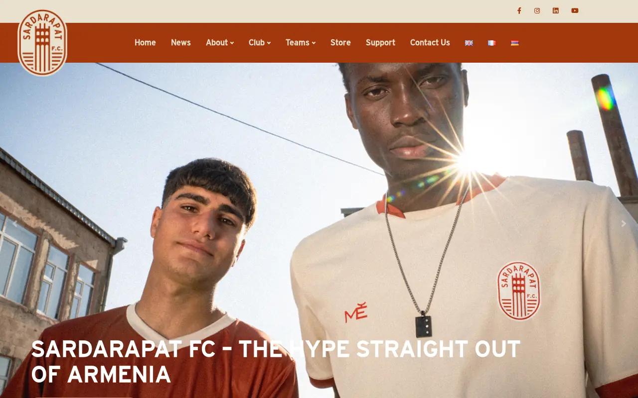 screenshot of sardarapatfc.am