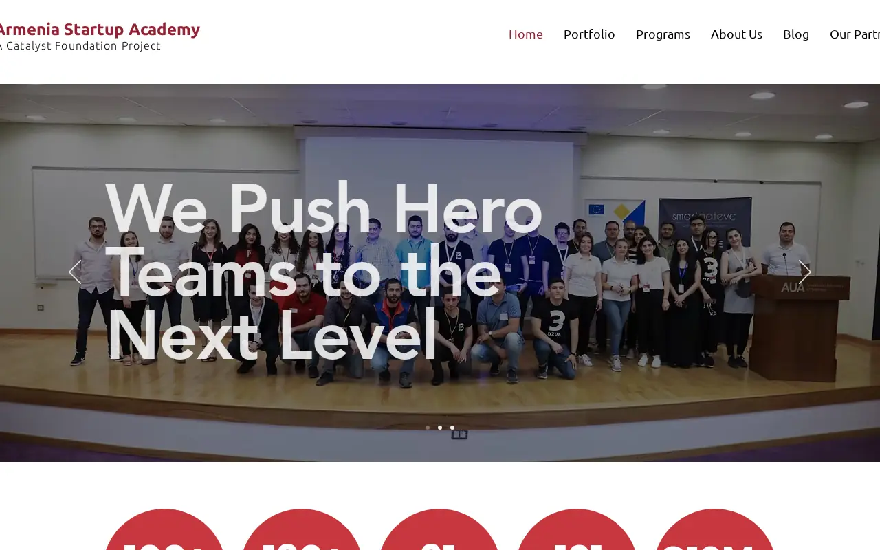 screenshot of startupacademy.am
