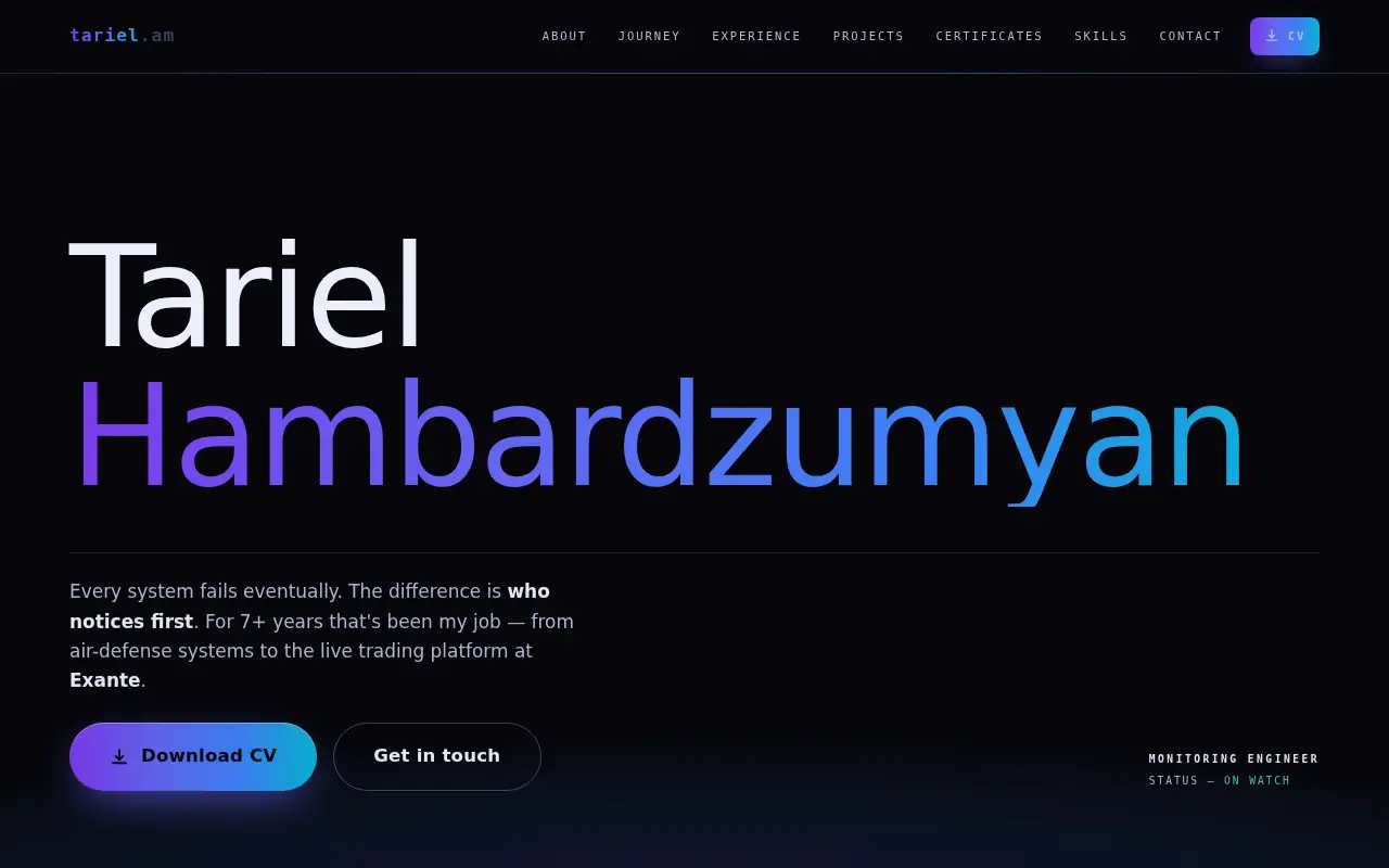 screenshot of tariel.am