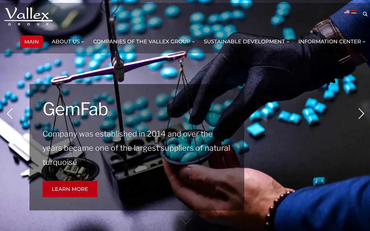 screenshot of vallexgroup.am