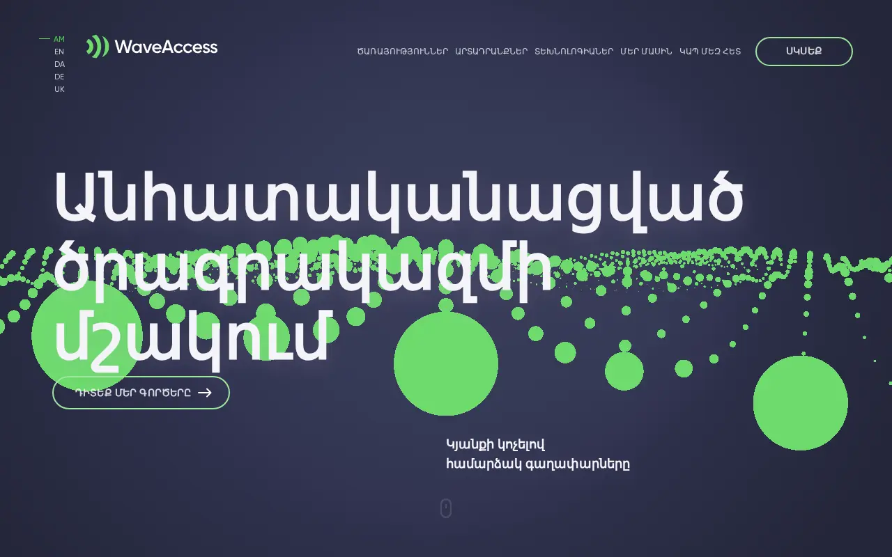 screenshot of waveaccess.am